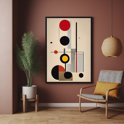 Modern Bauhaus Geometric Abstract Art Poster