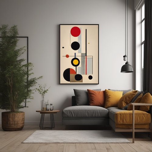 Modern Bauhaus Geometric Abstract Art Poster