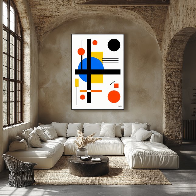 Modern Bauhaus Geometric Abstract Minimalist Wall  Poster (Creator Uploaded)