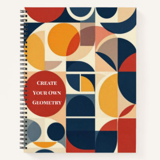 Modern Bauhaus Geometric Pattern Notebook