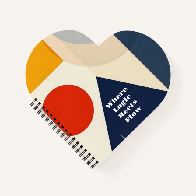 Modern Bauhaus Geometric Pattern Notebook (Front)
