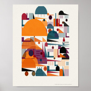 Modern Bauhaus Geometric Pattern  Poster