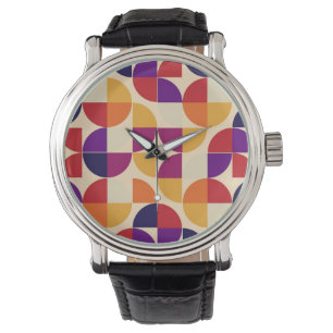 Modern Bauhaus Geometric Wrist Watch