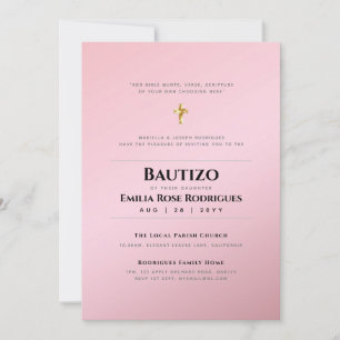 Modern BAUTIZO Bautismo BAPTISM Christening INVITE