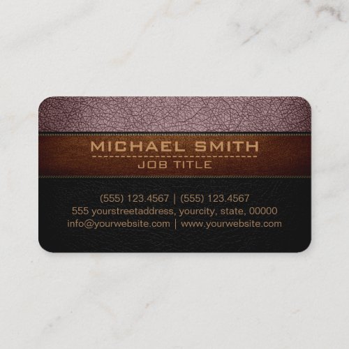 Modern Bazaar and Black Leather Look Business Card