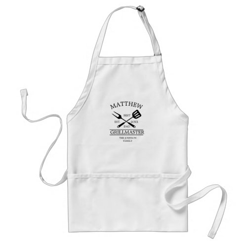 Modern BBQ Grill Master Fathers Day Gifts Adult Apron