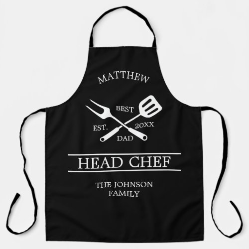 Modern BBQ Grill Master Fathers Day Gifts Apron
