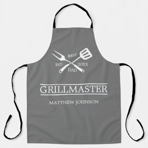 Modern BBQ Grill Master Fathers Day Gifts Apron