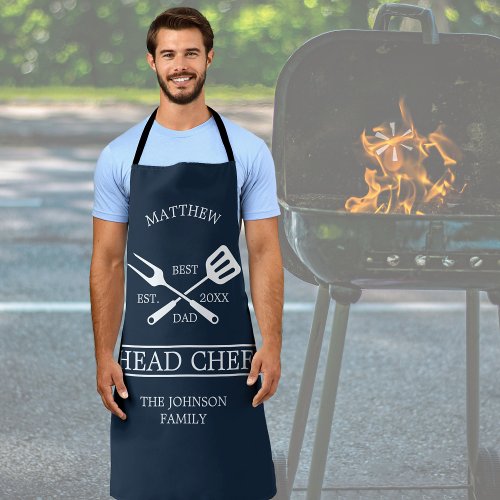 Modern BBQ Grill Master Fathers Day Gifts Apron