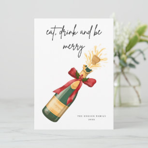 Modern Be Merry Christmas Greeting Card