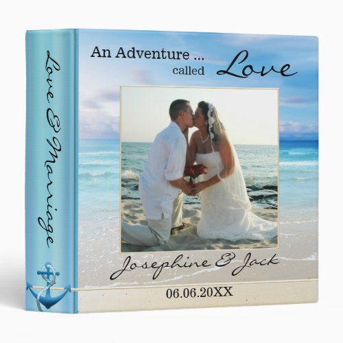 Modern Beach and Ocean Wedding Photo Binder