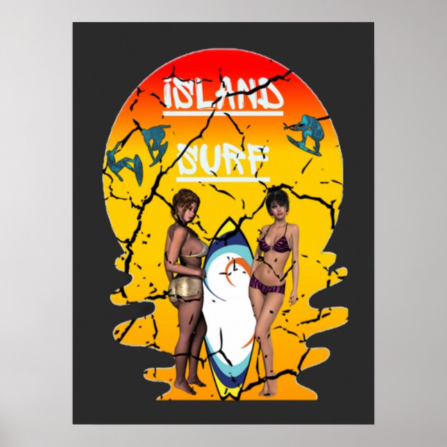 Modern Beach Babes Poster (Front)