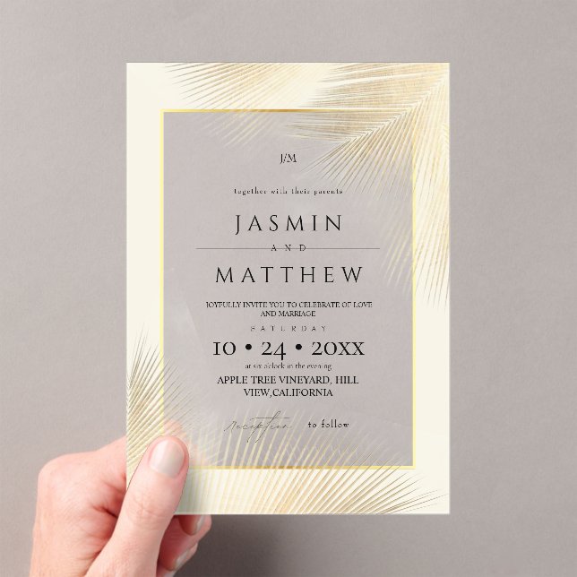 Modern Beach Coastal Frame Wedding   Acrylic Invitations (Insitu (Handheld))