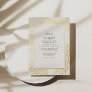Modern Beach Coastal & RSVP QR Code Wedding Gold Foil Invitation