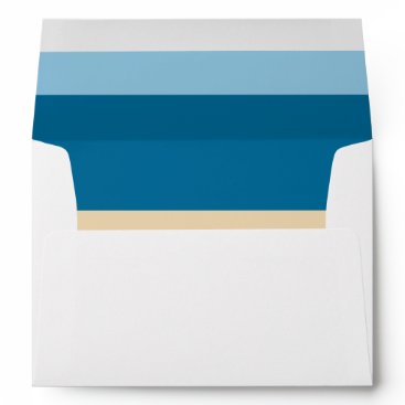 Modern beach colors sea ocean sand Beach Wedding Envelope Modern beach colors sea ocean sand Beach Wedding Envelope