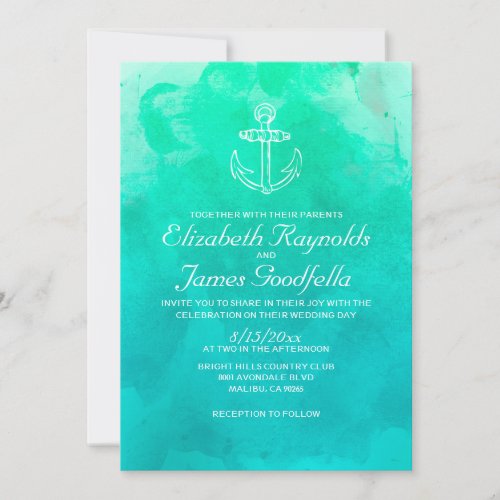 Modern Beach Destination Wedding Invitations