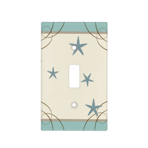 Modern Beach House Decor Starfish Sand Dollar Light Switch Cover