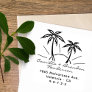 Modern Beach Palm Trees Sun Custom Return Address Rubber Stamp