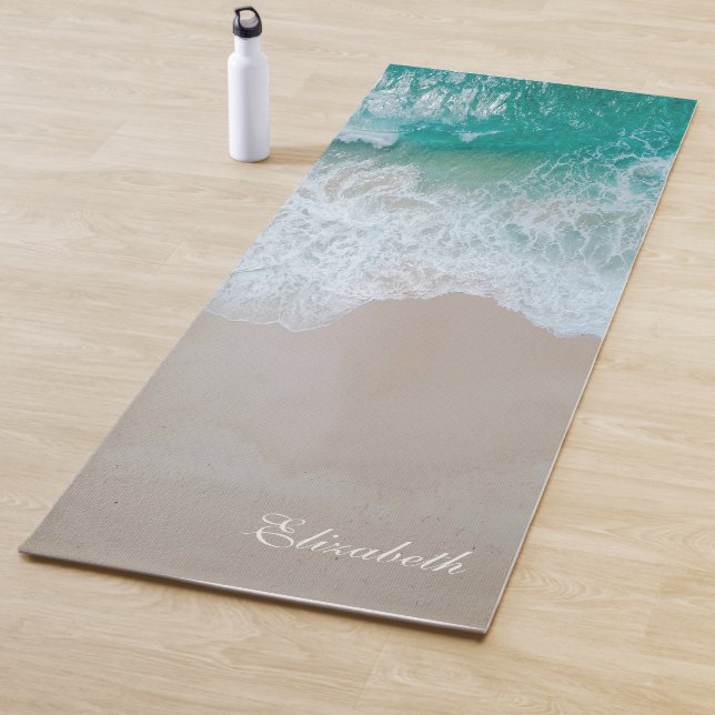 Modern beach photo yoga mat (In Situ)