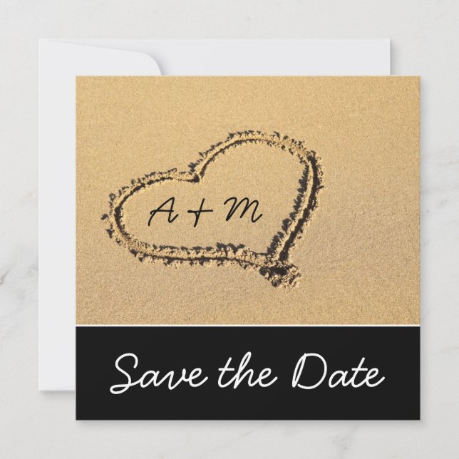 Modern Beach Save the Date Cards (Front)