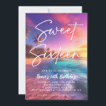 Modern Beach Sunset Sweet 16 Invitation<br><div class="desc">Modern Sunset Sweet 16 Invitation</div>