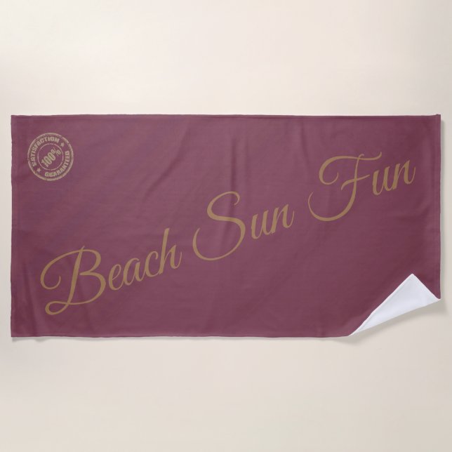 Modern Beach Towel (Front)