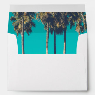 Modern Beach Wedding Envelopes // Blue Palms