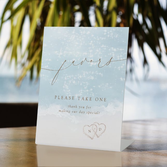Modern beach wedding favors please take one sign (Modern beach wedding favors please take one sign)