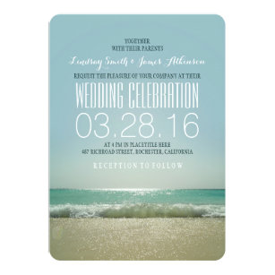 beach wedding invitations zazzle