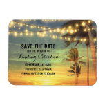 Modern Beach Wedding Save The Date Magnet at Zazzle
