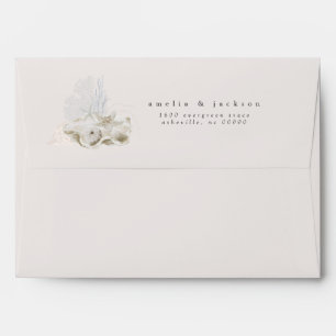 Modern Beach Wedding Tropical Return Address Envelope