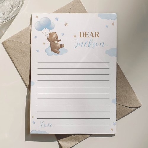 Modern Bear Birthday Time Capsule Message Card