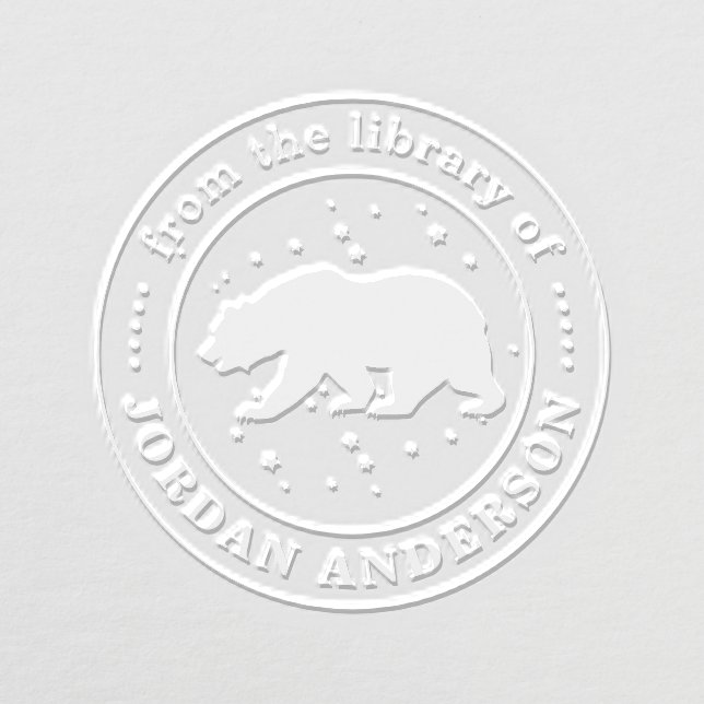 Modern Bear Silhouette Name From The Library Of Embosser (Design)