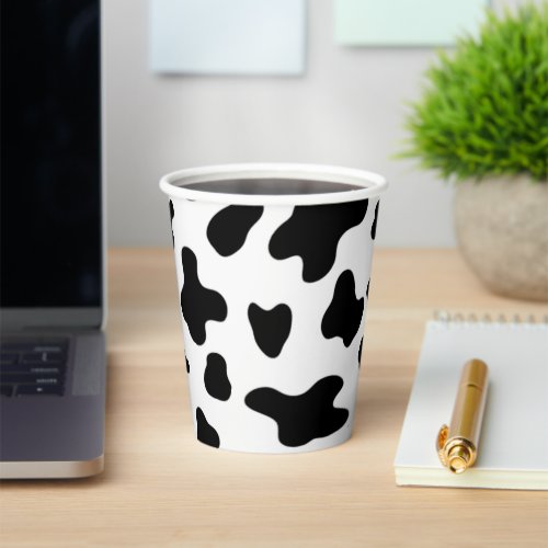 Modern Beautiful  Black and White Cow Paper Cups