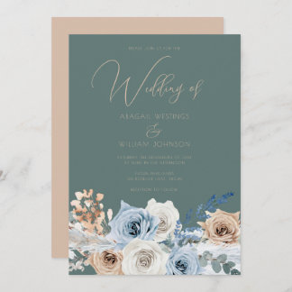 Modern Beautiful Boho Elegant Wedding Invitation