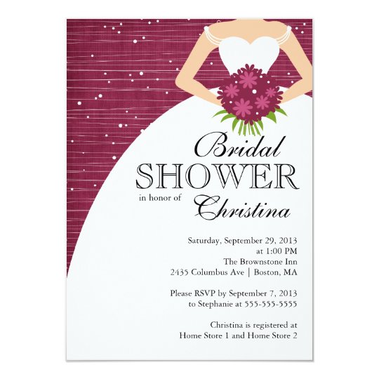 Modern Beautiful Bride Bridal Shower Invitation | Zazzle.com