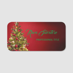 Modern Beautiful Christmas Tree Name Tag