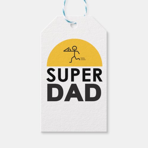 Modern Beautiful Design SUPER DAD Gift Tags