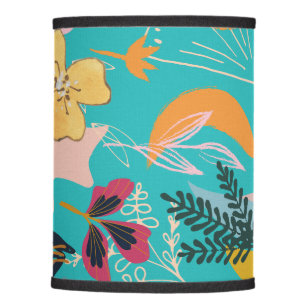 Modern beautiful floral pattern blue pretty lamp shade