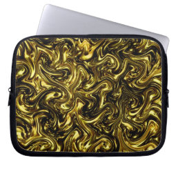 modern beautiful golden pattern curving  laptop sleeve