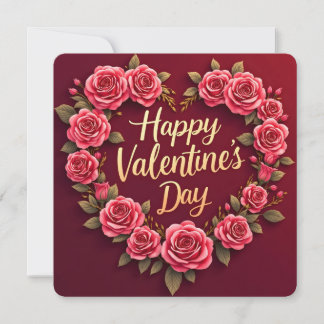 Modern Beautiful Luxury Floral Love Collection Holiday Card