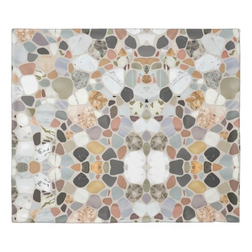 Modern beautiful marble look terrazzo design duvet cover