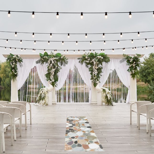 Modern beautiful marble look terrazzo design outdoor rug (Insitu (Wedding 1))