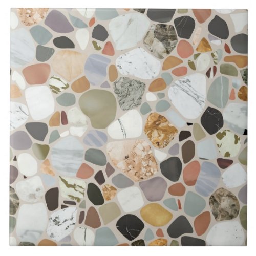 Modern beautiful natural rock terrazzo Pattern Ceramic Tile