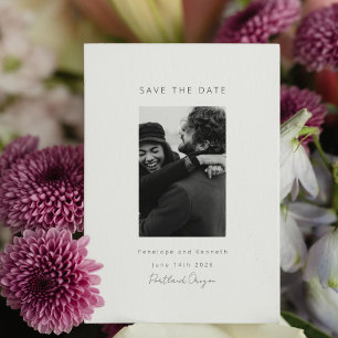 Modern Beautiful Unique Minimalist Photo  Save The Date