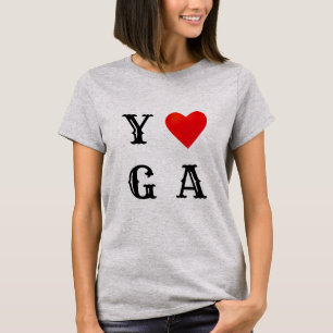 Modern Beautiful Yoga Heart T-Shirt