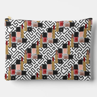 Modern Beauty Cosmetic Pouch with Geometric Design