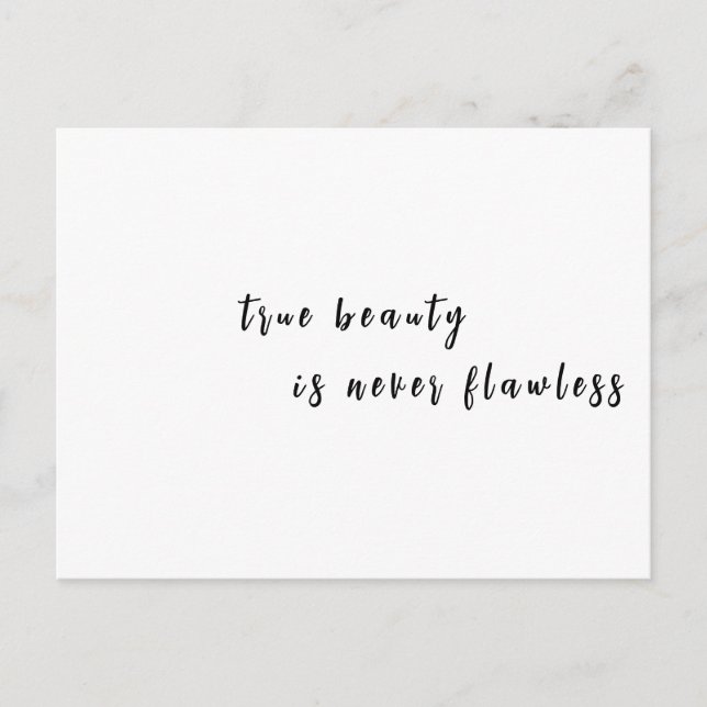 Modern Beauty Inspirational Quote Design Postcard (Front)