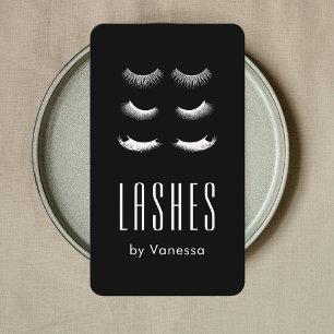 Modern Beauty Lashes Salon Qr Code Business Card