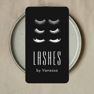 Modern Beauty Lashes Salon Qr Code Business Card